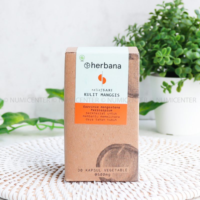 30 kap KULIT MANGGIS 500mg Herbana Relief Sari BRNHRB021 HERBANA