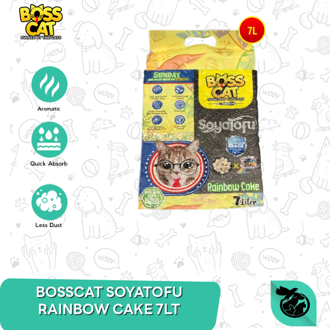 Pasir Kucing Boss Cat Tofu Soya Gumpal Wangi 7 Liter