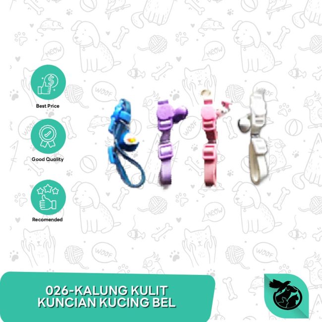 Kalung Kucing Anjing Motif Kuncian  Bel Besar Bola Kerincingan - Image 6