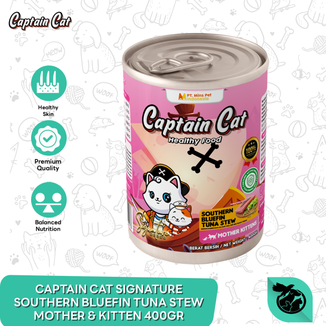 Captain Cat Signature Can Adult Mother Kitten Makanan Kucing Basah Kaleng 400 gr - Image 3