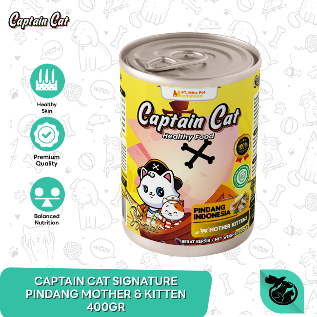 Captain Cat Signature Can Adult Mother Kitten Makanan Kucing Basah Kaleng 400 gr - Image 6