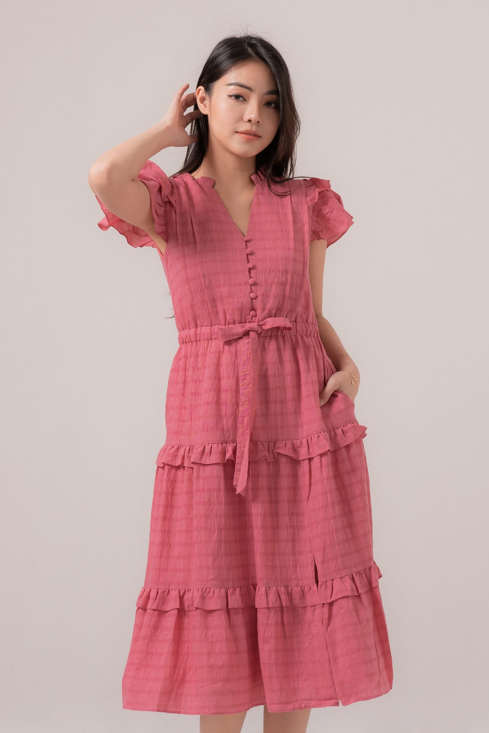 Bieva Flower Crinkle Dress 85674