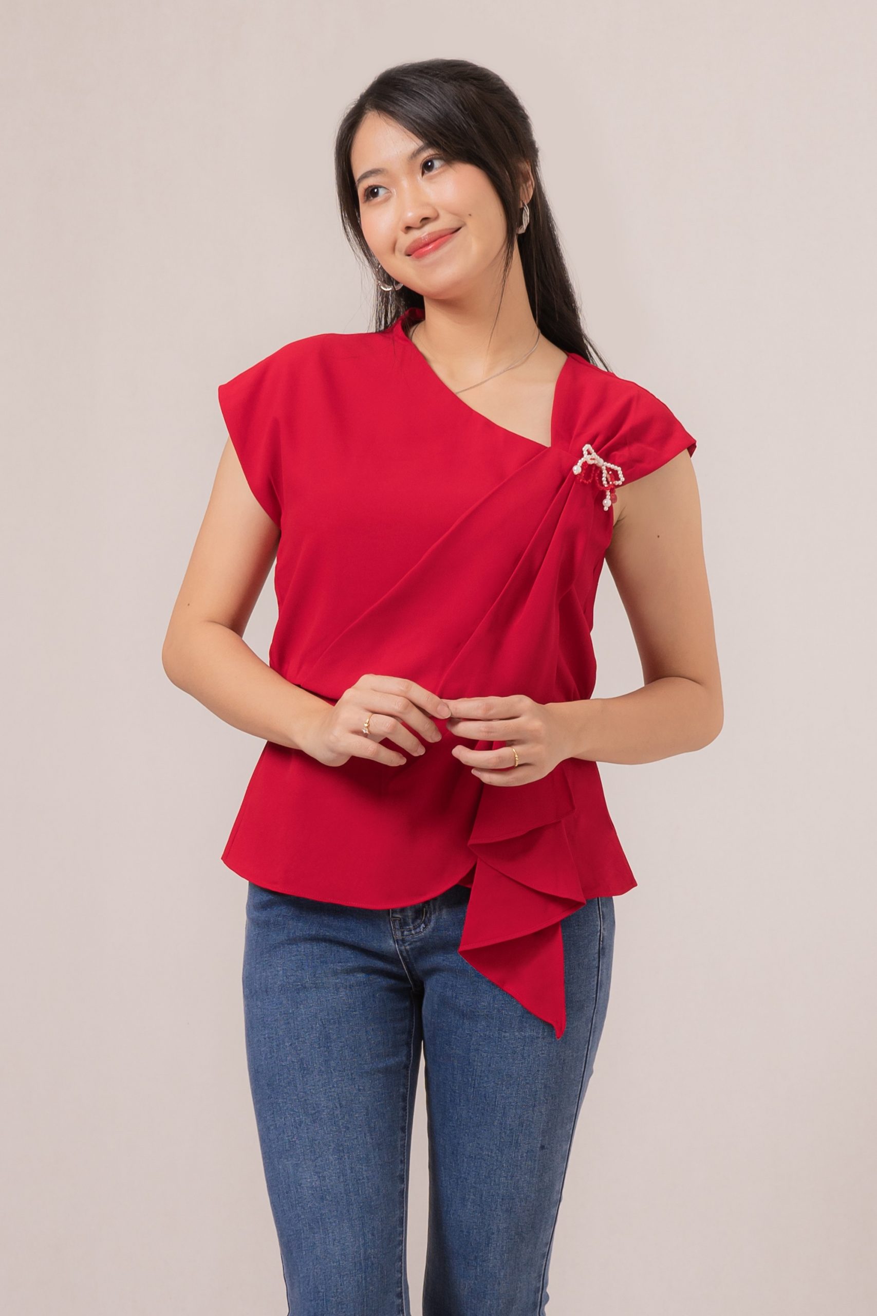 Tyra Flower Belted Midi Dress 85758