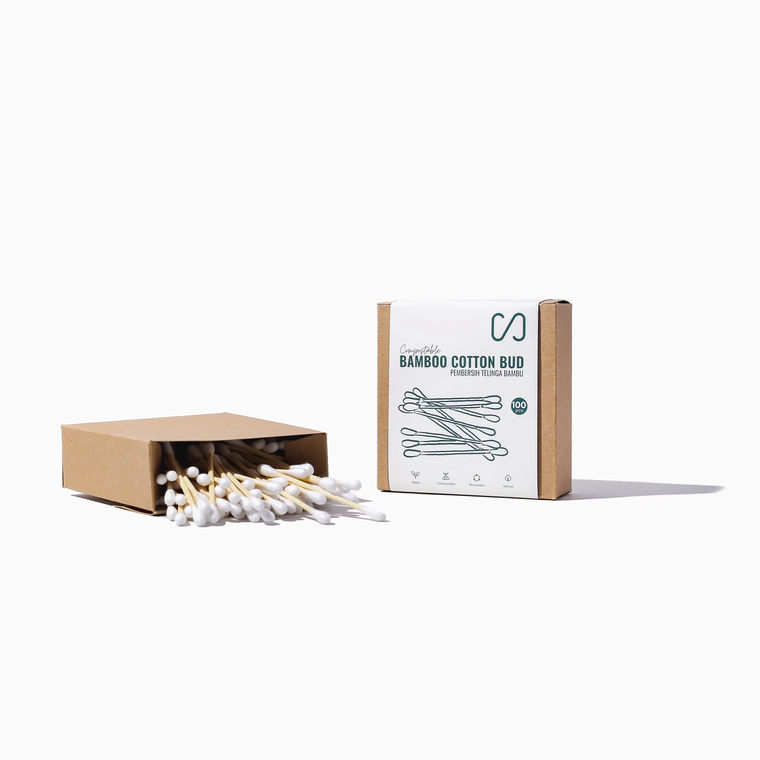 Cotton Buds 1 Pembersih Telinga Bambu Ramah Lingkungan