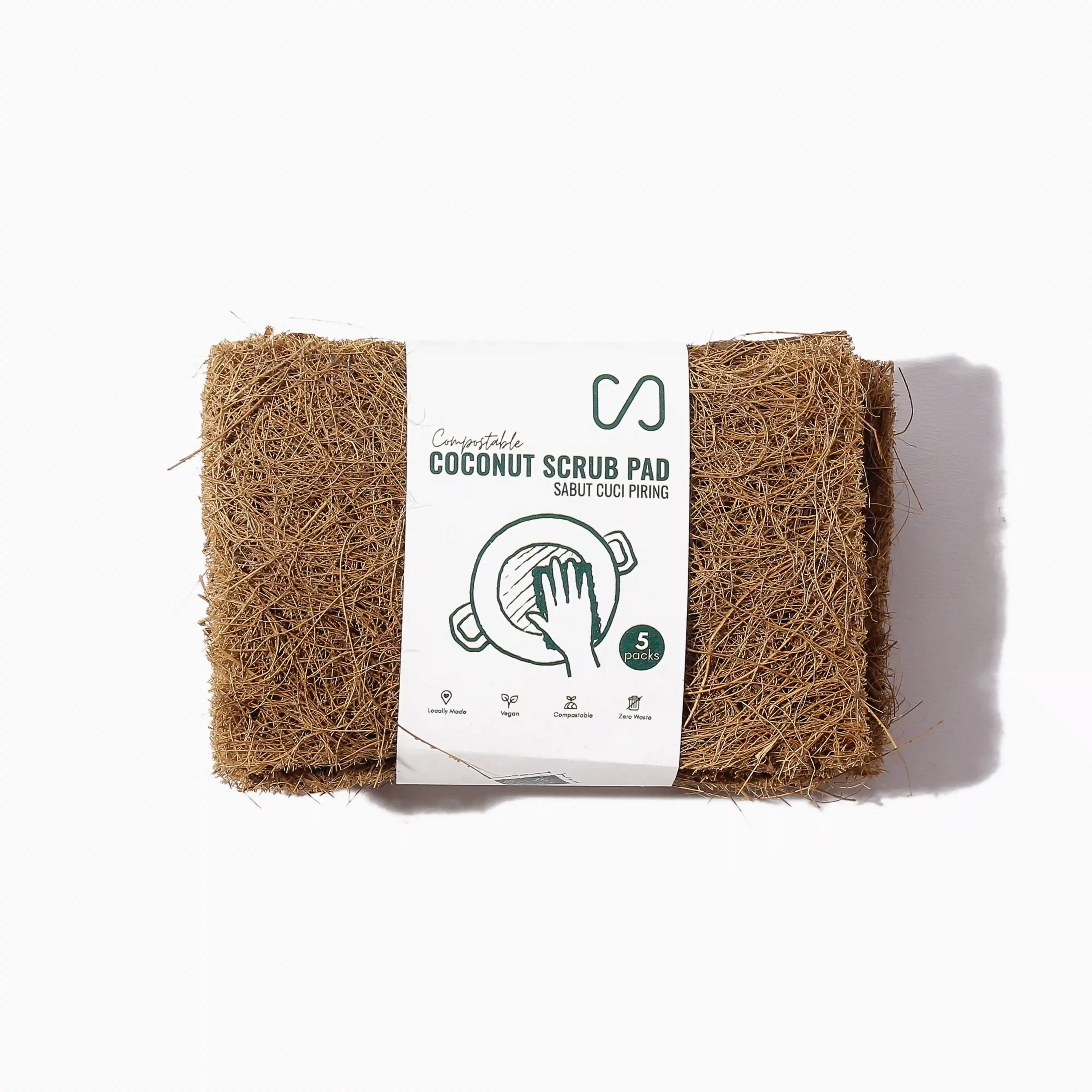 Coconut Scrub 2 Sabun Cuci Alami Lerak Padat Serbaguna