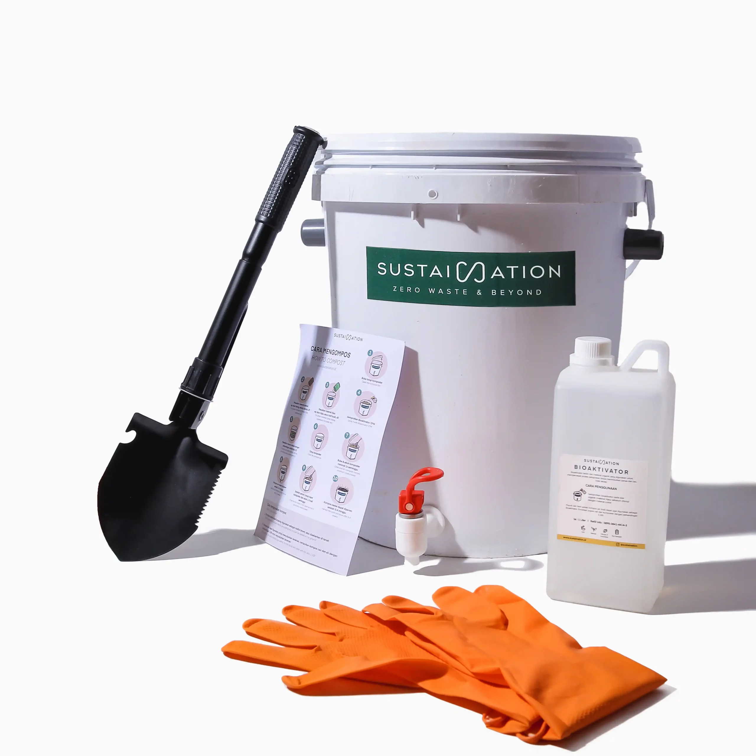 Komposter Set Sekop Besar peralatan mengompos